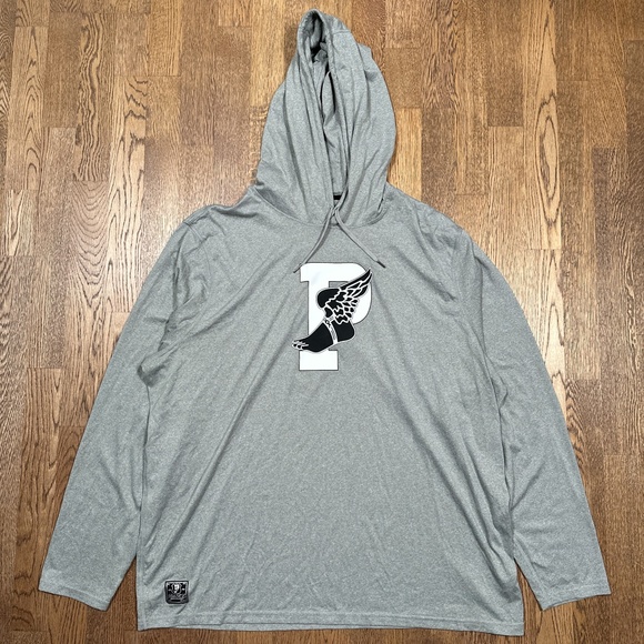 Polo Ralph Lauren Performance P Wing Gray Athletic Lightweight Hoodie Mens 2XL - Picture 1 of 11